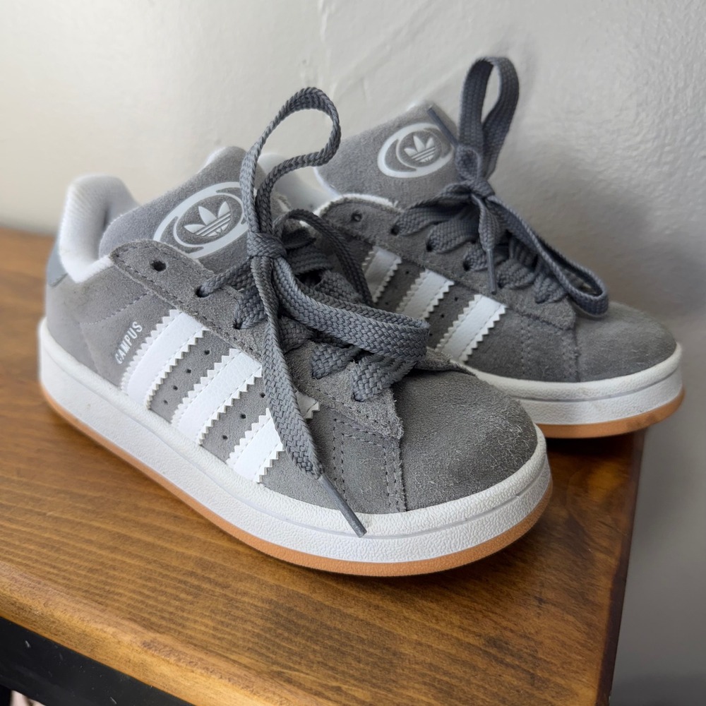 Adidas Campus 00s Grey White Gum Suede Sneakers Kids 13K